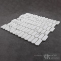 Mini Picket White Glass Mosaic Tile Backsplash